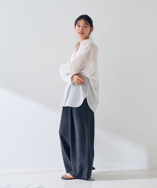 Rouge vif la cle / ルージュ・ヴィフ ラクレ シャツ・ブラウス | 【新色登場！】バックツイストピンストシャツ | 詳細6