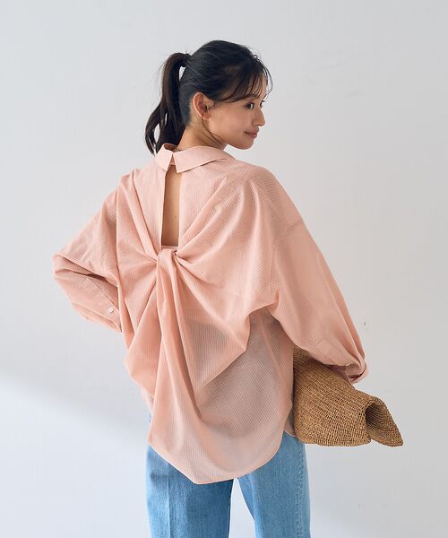 Rouge vif la cle / ルージュ・ヴィフ ラクレ シャツ・ブラウス | 【新色登場！】バックツイストピンストシャツ | 詳細9