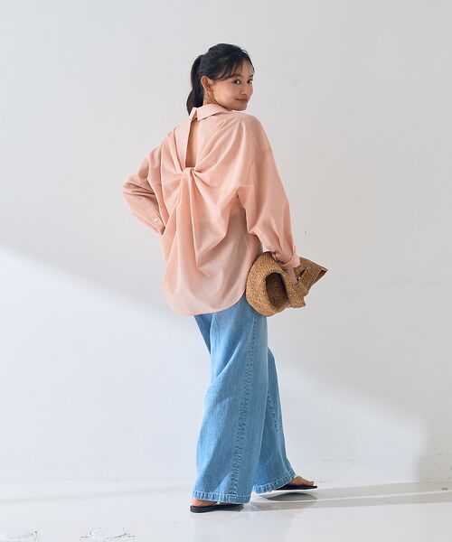 Rouge vif la cle / ルージュ・ヴィフ ラクレ シャツ・ブラウス | 【新色登場！】バックツイストピンストシャツ | 詳細12