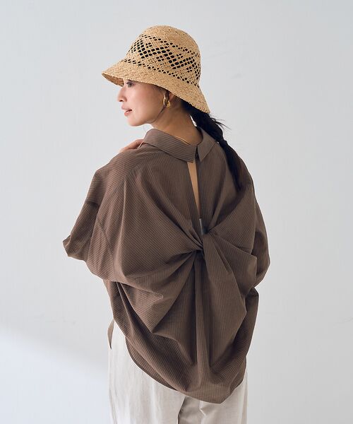 Rouge vif la cle / ルージュ・ヴィフ ラクレ シャツ・ブラウス | 【新色登場！】バックツイストピンストシャツ | 詳細24