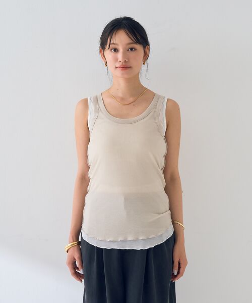 Rouge vif la cle / ルージュ・ヴィフ ラクレ キャミソール・チューブトップ | 【2枚セット】レイヤードカットタンクトップ | 詳細11