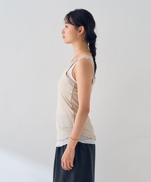 Rouge vif la cle / ルージュ・ヴィフ ラクレ キャミソール・チューブトップ | 【2枚セット】レイヤードカットタンクトップ | 詳細12