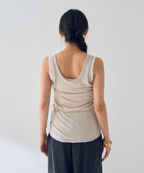 Rouge vif la cle / ルージュ・ヴィフ ラクレ キャミソール・チューブトップ | 【2枚セット】レイヤードカットタンクトップ | 詳細13