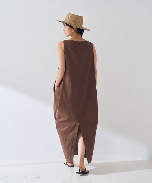 Rouge vif la cle / ルージュ・ヴィフ ラクレ ワンピース | 麻混ノースリーブ 後ろタックワンピース | 詳細6