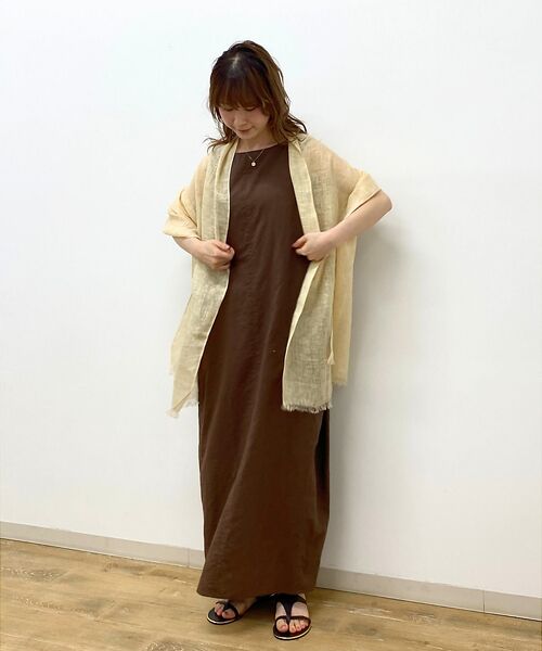 Rouge vif la cle / ルージュ・ヴィフ ラクレ ワンピース | 麻混ノースリーブ 後ろタックワンピース | 詳細7