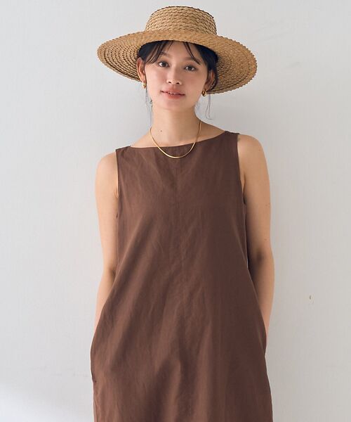 Rouge vif la cle / ルージュ・ヴィフ ラクレ ワンピース | 麻混ノースリーブ 後ろタックワンピース | 詳細8