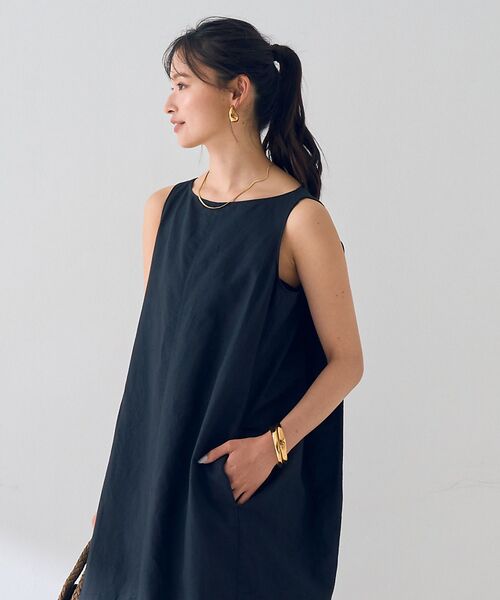 Rouge vif la cle / ルージュ・ヴィフ ラクレ ワンピース | 麻混ノースリーブ 後ろタックワンピース | 詳細21