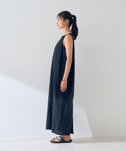 Rouge vif la cle / ルージュ・ヴィフ ラクレ ワンピース | 麻混ノースリーブ 後ろタックワンピース | 詳細22