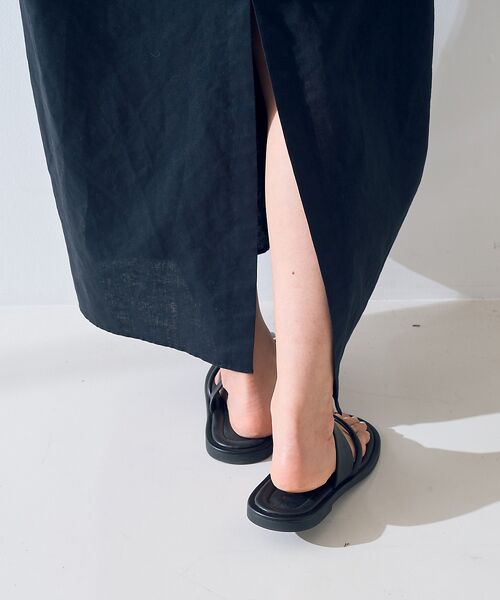 Rouge vif la cle / ルージュ・ヴィフ ラクレ ワンピース | 麻混ノースリーブ 後ろタックワンピース | 詳細24