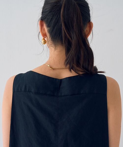 Rouge vif la cle / ルージュ・ヴィフ ラクレ ワンピース | 麻混ノースリーブ 後ろタックワンピース | 詳細25