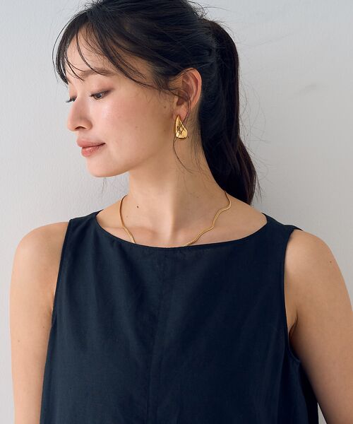 Rouge vif la cle / ルージュ・ヴィフ ラクレ ワンピース | 麻混ノースリーブ 後ろタックワンピース | 詳細26