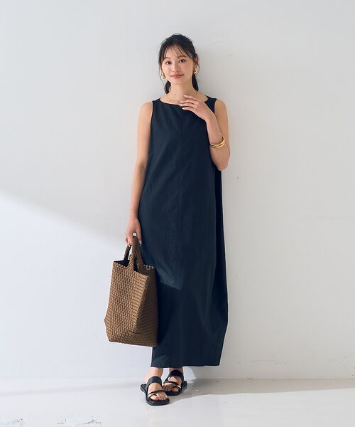 Rouge vif la cle / ルージュ・ヴィフ ラクレ ワンピース | 麻混ノースリーブ 後ろタックワンピース | 詳細13