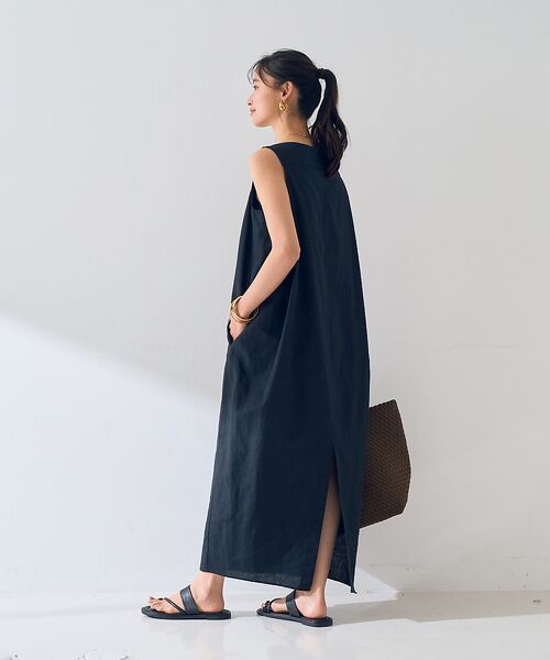 Rouge vif la cle / ルージュ・ヴィフ ラクレ ワンピース | 麻混ノースリーブ 後ろタックワンピース | 詳細16