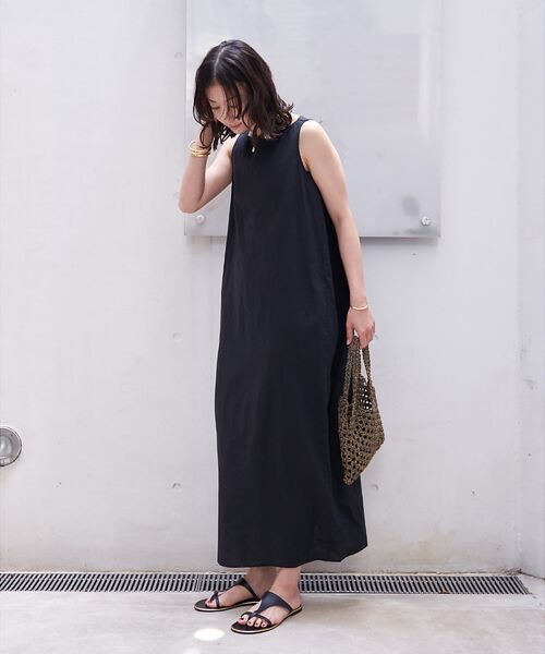 Rouge vif la cle / ルージュ・ヴィフ ラクレ ワンピース | 麻混ノースリーブ 後ろタックワンピース | 詳細18