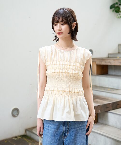 Rouge vif la cle / ルージュ・ヴィフ ラクレ シャツ・ブラウス | 【一部店舗限定】シアーシャーリングブラウス | 詳細1