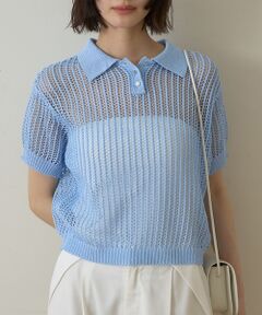 Rouge vif la cle / ルージュ・ヴィフ ラクレ ニット・セーター | 【一部店舗限定】メッシュニットポロシャツ