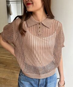 Rouge vif la cle / ルージュ・ヴィフ ラクレ ニット・セーター | 【一部店舗限定】メッシュニットポロシャツ