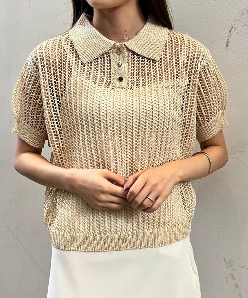 Rouge vif la cle / ルージュ・ヴィフ ラクレ ニット・セーター | 【一部店舗限定】メッシュニットポロシャツ | 詳細2