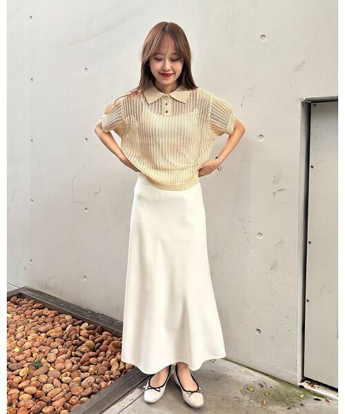 Rouge vif la cle / ルージュ・ヴィフ ラクレ ニット・セーター | 【一部店舗限定】メッシュニットポロシャツ | 詳細3