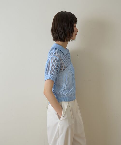 Rouge vif la cle / ルージュ・ヴィフ ラクレ ニット・セーター | 【一部店舗限定】メッシュニットポロシャツ | 詳細9