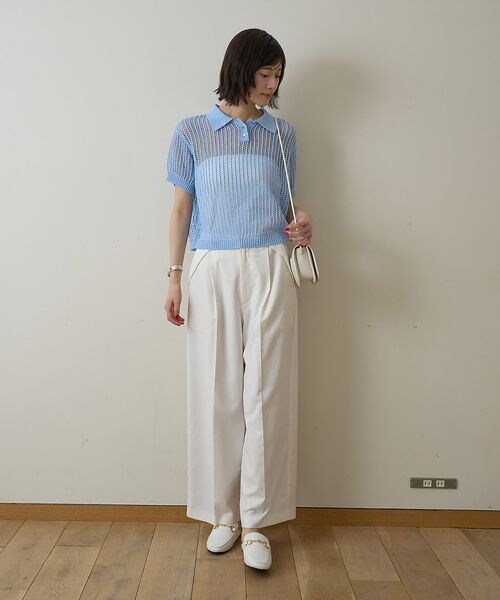 Rouge vif la cle / ルージュ・ヴィフ ラクレ ニット・セーター | 【一部店舗限定】メッシュニットポロシャツ | 詳細12