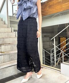 Rouge vif la cle / ルージュ・ヴィフ ラクレ ロング・マキシ丈スカート | 【一部店舗限定】シャーリングタイトスカート