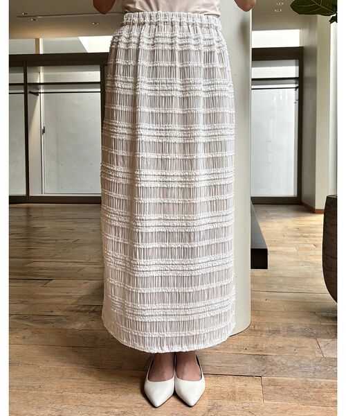 Rouge vif la cle / ルージュ・ヴィフ ラクレ ロング・マキシ丈スカート | 【一部店舗限定】シャーリングタイトスカート | 詳細5