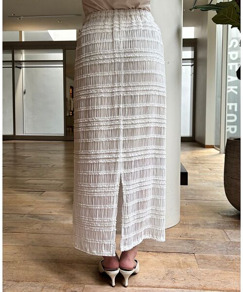 Rouge vif la cle / ルージュ・ヴィフ ラクレ ロング・マキシ丈スカート | 【一部店舗限定】シャーリングタイトスカート | 詳細7