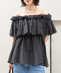 Rouge vif la cle / ルージュ・ヴィフ ラクレ シャツ・ブラウス | コットンオフショルバルーンブラウス