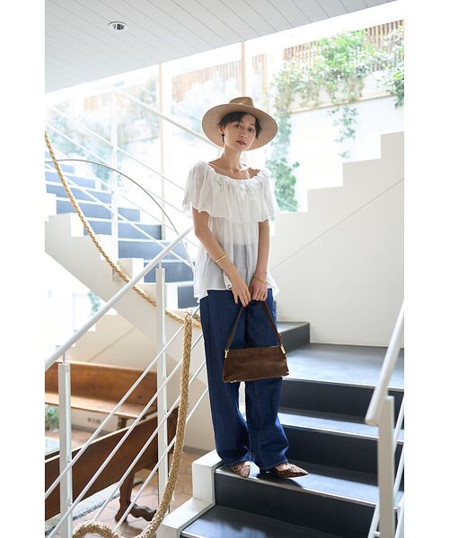 Rouge vif la cle / ルージュ・ヴィフ ラクレ シャツ・ブラウス | コットンオフショルバルーンブラウス | 詳細12