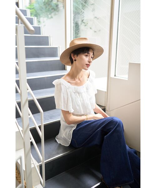 Rouge vif la cle / ルージュ・ヴィフ ラクレ シャツ・ブラウス | コットンオフショルバルーンブラウス | 詳細5