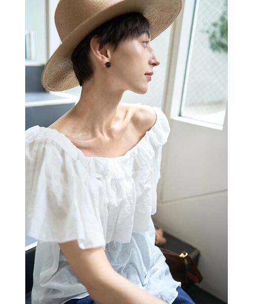 Rouge vif la cle / ルージュ・ヴィフ ラクレ シャツ・ブラウス | コットンオフショルバルーンブラウス | 詳細6