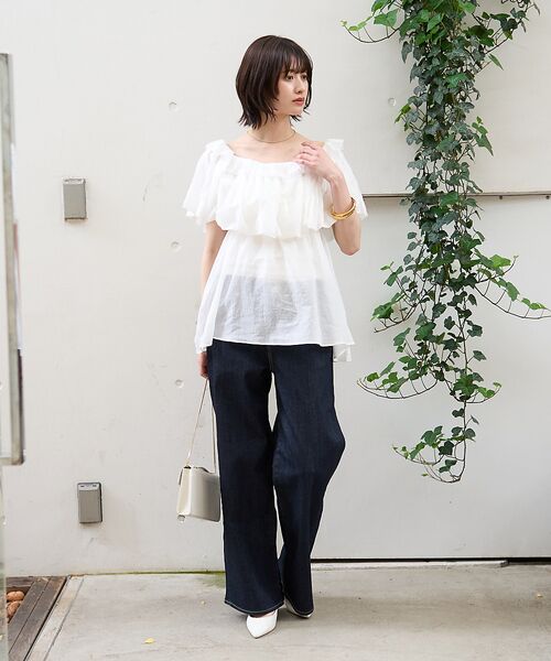 Rouge vif la cle / ルージュ・ヴィフ ラクレ シャツ・ブラウス | コットンオフショルバルーンブラウス | 詳細7