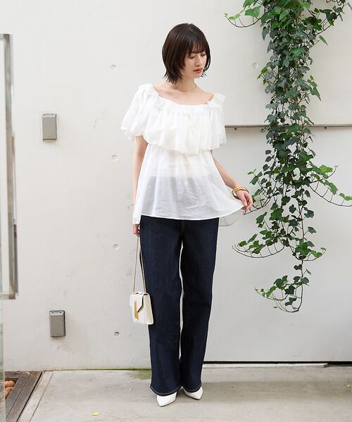 Rouge vif la cle / ルージュ・ヴィフ ラクレ シャツ・ブラウス | コットンオフショルバルーンブラウス | 詳細8