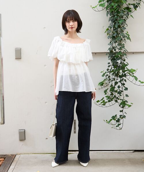 Rouge vif la cle / ルージュ・ヴィフ ラクレ シャツ・ブラウス | コットンオフショルバルーンブラウス | 詳細9