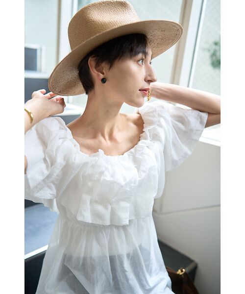 Rouge vif la cle / ルージュ・ヴィフ ラクレ シャツ・ブラウス | コットンオフショルバルーンブラウス | 詳細13