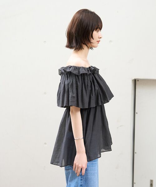 Rouge vif la cle / ルージュ・ヴィフ ラクレ シャツ・ブラウス | コットンオフショルバルーンブラウス | 詳細23