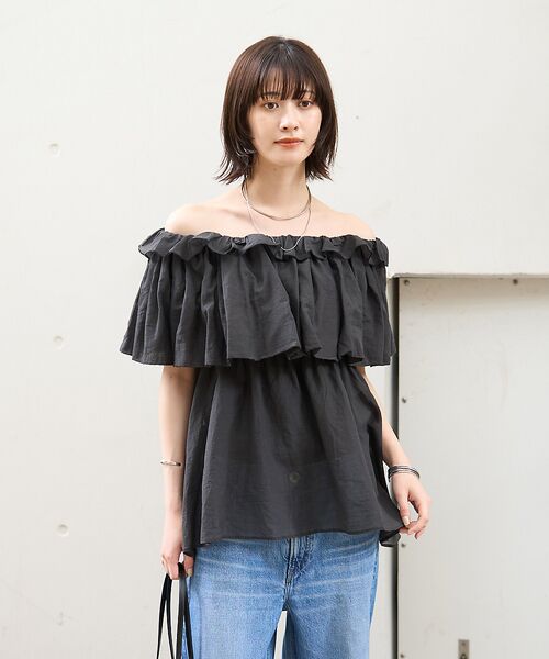 Rouge vif la cle / ルージュ・ヴィフ ラクレ シャツ・ブラウス | コットンオフショルバルーンブラウス | 詳細14