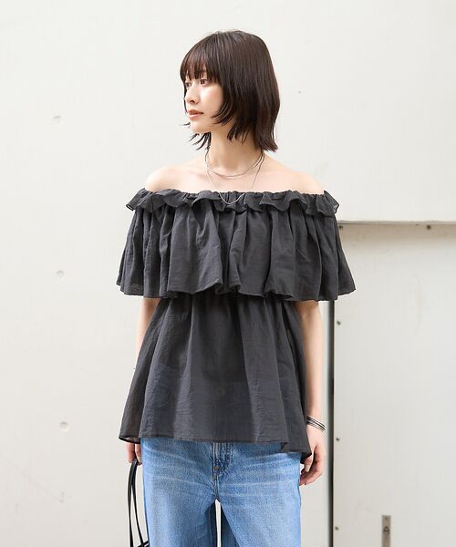 Rouge vif la cle / ルージュ・ヴィフ ラクレ シャツ・ブラウス | コットンオフショルバルーンブラウス | 詳細15