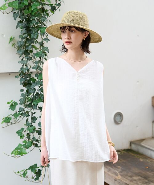 Rouge vif la cle / ルージュ・ヴィフ ラクレ シャツ・ブラウス | 前後2WAYノースリパールブラウス | 詳細1