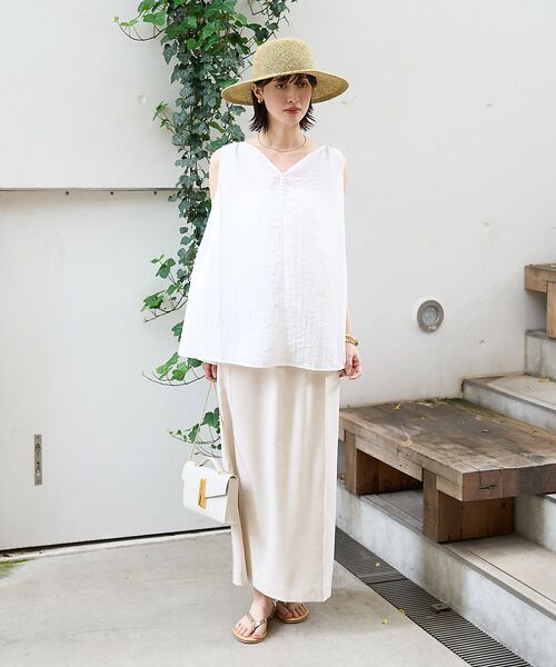 Rouge vif la cle / ルージュ・ヴィフ ラクレ シャツ・ブラウス | 前後2WAYノースリパールブラウス | 詳細5