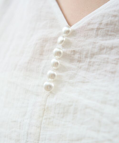 Rouge vif la cle / ルージュ・ヴィフ ラクレ シャツ・ブラウス | 前後2WAYノースリパールブラウス | 詳細7