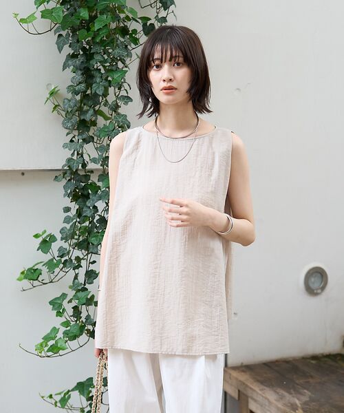 Rouge vif la cle / ルージュ・ヴィフ ラクレ シャツ・ブラウス | 前後2WAYノースリパールブラウス | 詳細8