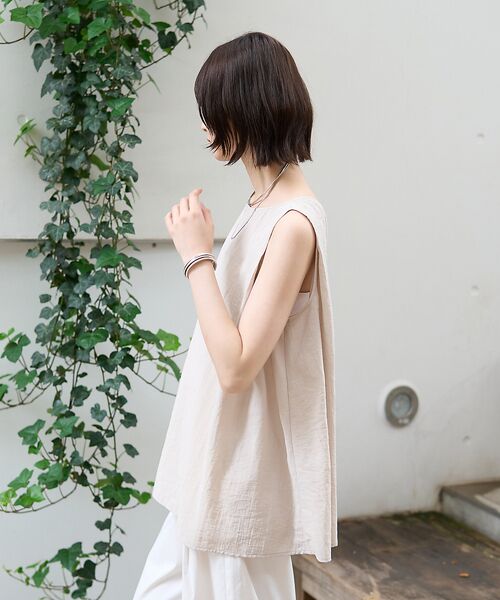 Rouge vif la cle / ルージュ・ヴィフ ラクレ シャツ・ブラウス | 前後2WAYノースリパールブラウス | 詳細9