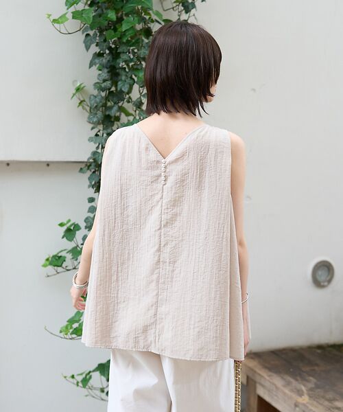 Rouge vif la cle / ルージュ・ヴィフ ラクレ シャツ・ブラウス | 前後2WAYノースリパールブラウス | 詳細10