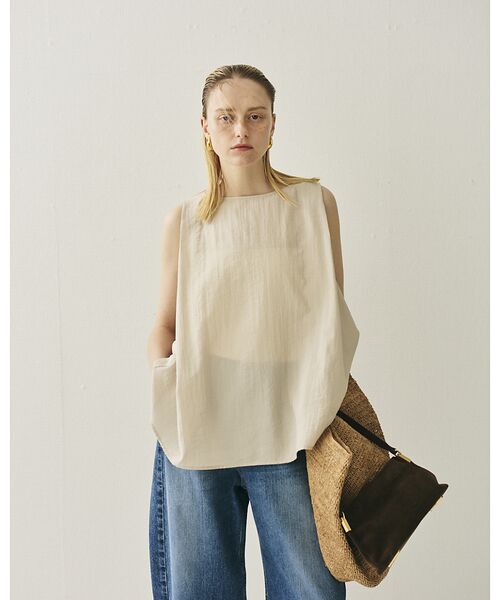 Rouge vif la cle / ルージュ・ヴィフ ラクレ シャツ・ブラウス | 前後2WAYノースリパールブラウス | 詳細12