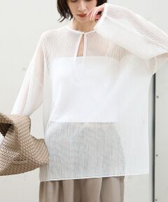 Rouge vif la cle / ルージュ・ヴィフ ラクレ ニット・セーター | スキッパー風透かしメッシュニット