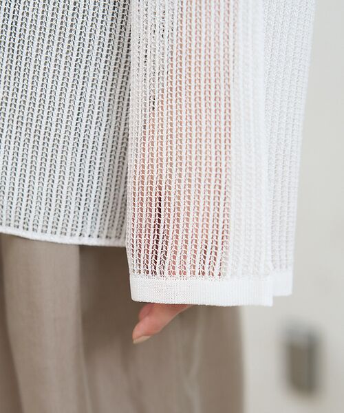 Rouge vif la cle / ルージュ・ヴィフ ラクレ ニット・セーター | スキッパー風透かしメッシュニット | 詳細12