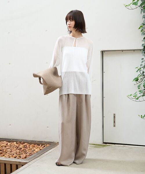 Rouge vif la cle / ルージュ・ヴィフ ラクレ ニット・セーター | スキッパー風透かしメッシュニット | 詳細6