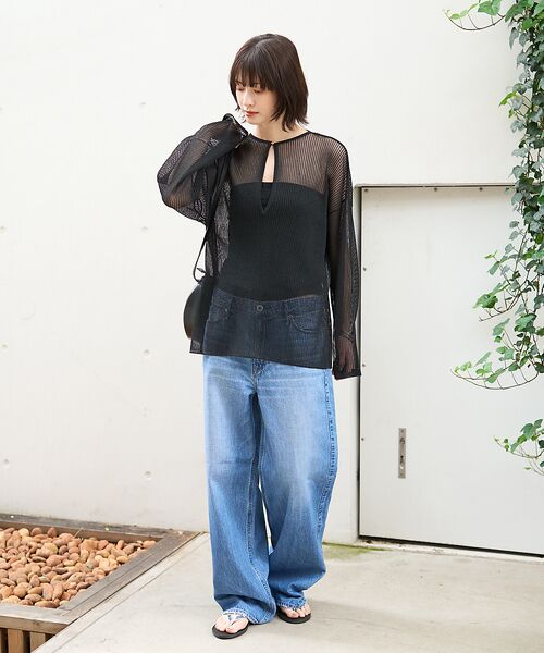 Rouge vif la cle / ルージュ・ヴィフ ラクレ ニット・セーター | スキッパー風透かしメッシュニット | 詳細28